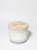 Premium Cozy Sand + Paws Ocean Mist 12 oz scented candle