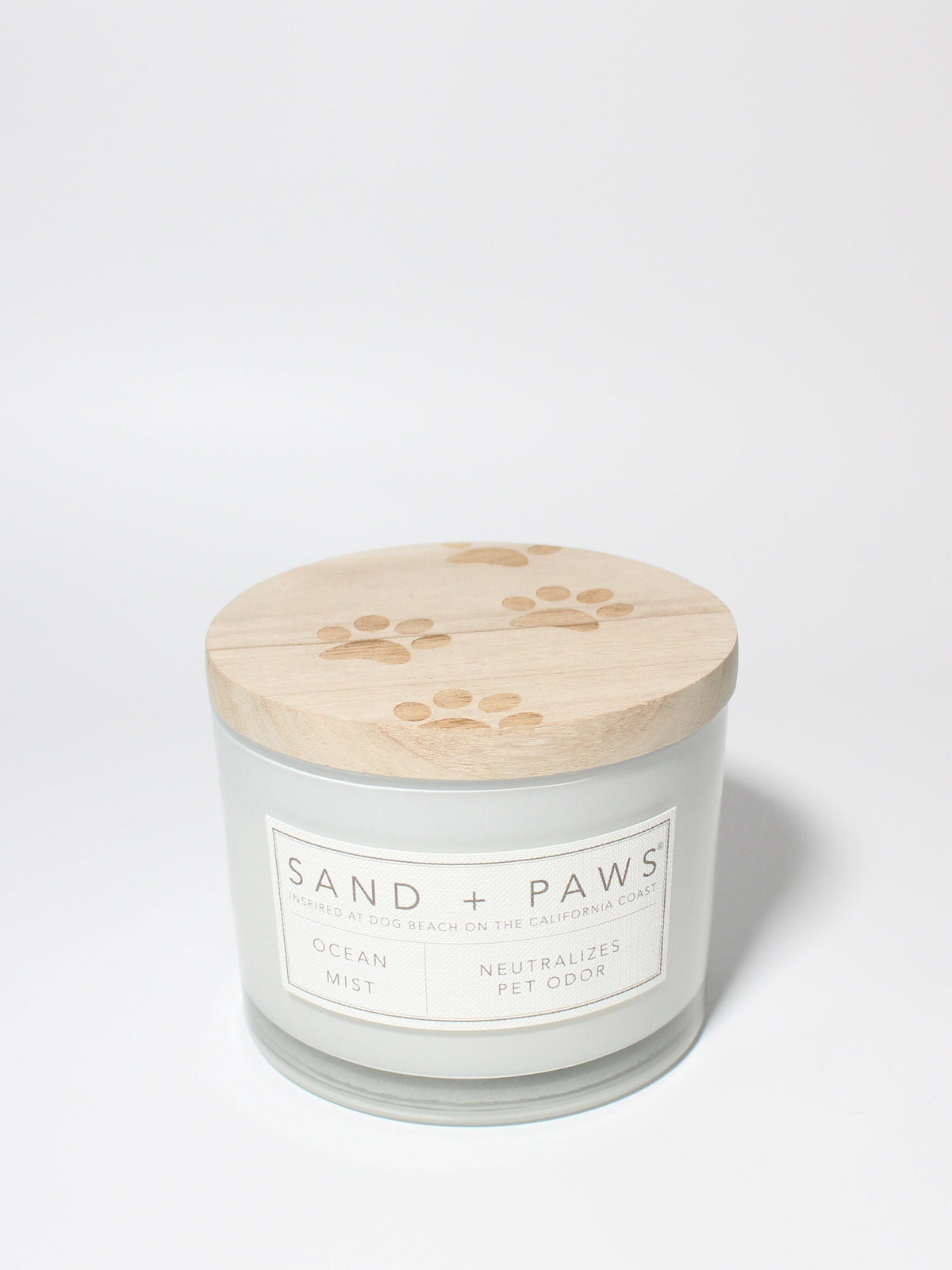 Premium Cozy Sand + Paws Ocean Mist 12 oz scented candle