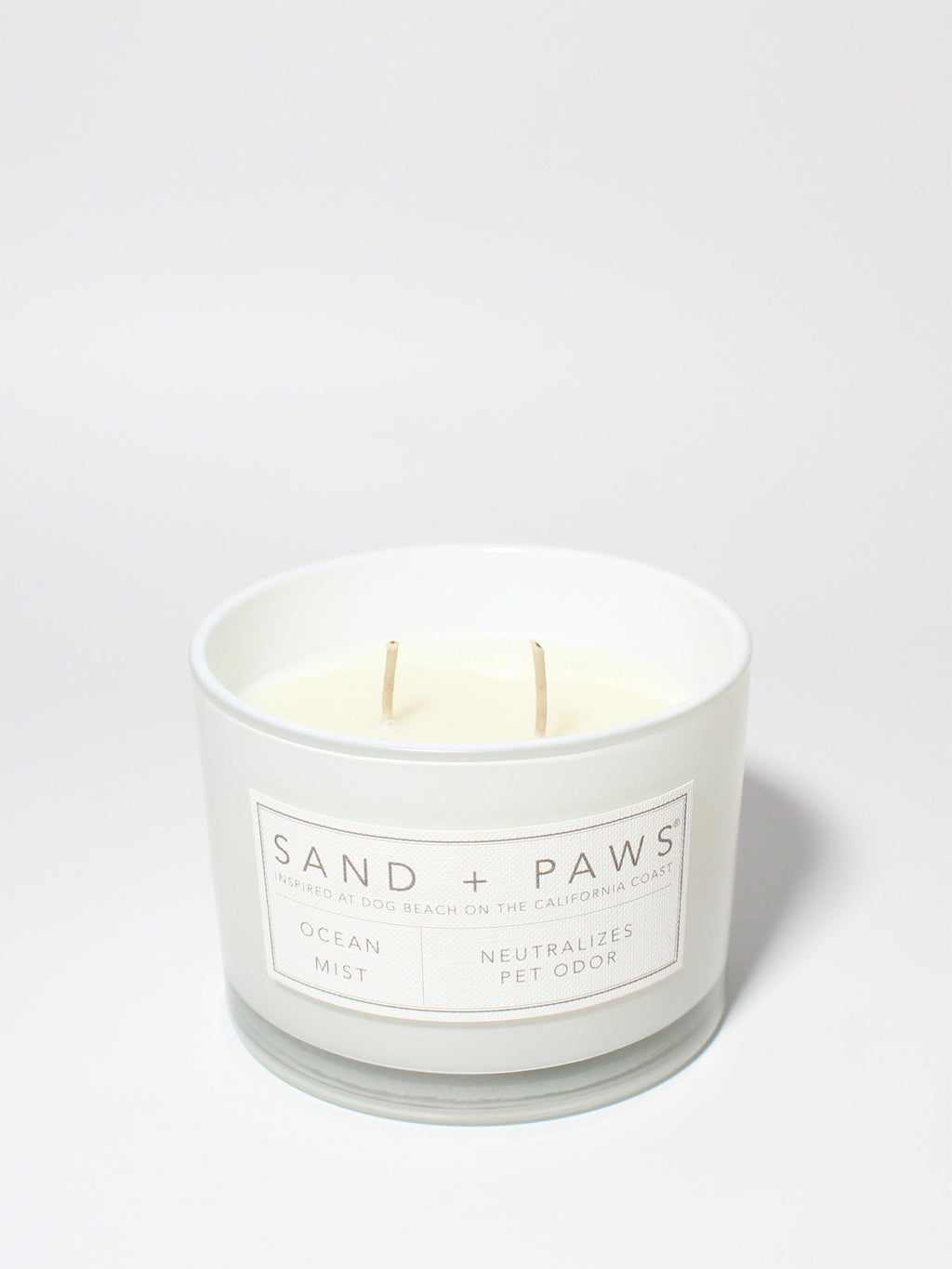 Premium Cozy Sand + Paws Ocean Mist 12 oz scented candle