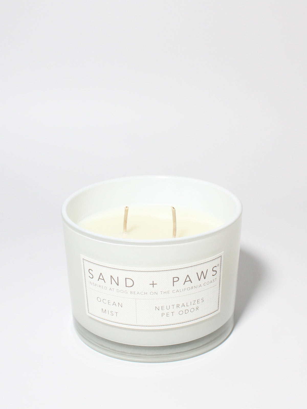 Premium Cozy Sand + Paws Ocean Mist 12 oz scented candle