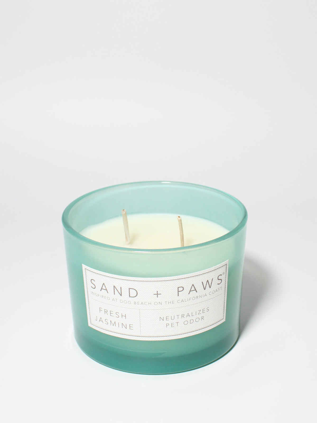 Premium Cozy Sand + Paws Fresh Jasmine 12 oz scented candle