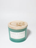 Premium Cozy Sand + Paws Fresh Jasmine 12 oz scented candle