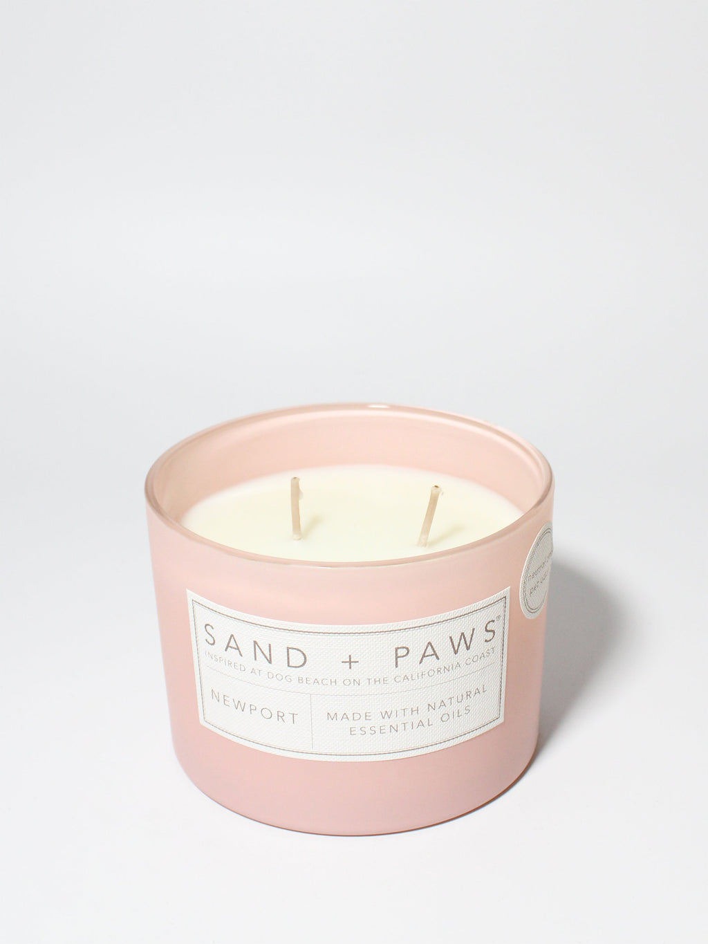Premium Cozy Sand + Paws Newport 12 oz scented candle