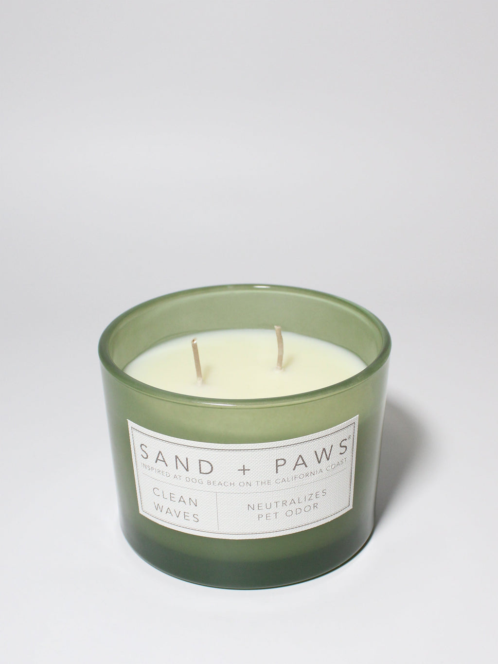Premium Cozy Sand + Paws Clean Waves 12 oz scented candle