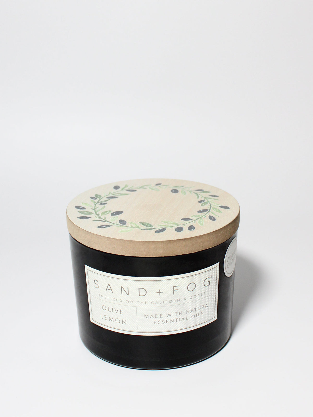 Premium Cozy Olive Lemon 12 oz scented candle