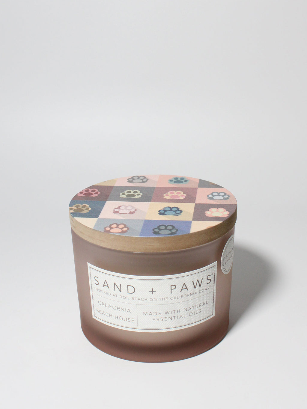 Premium Cozy Sand + Paws California Beach House 12 oz scented candle
