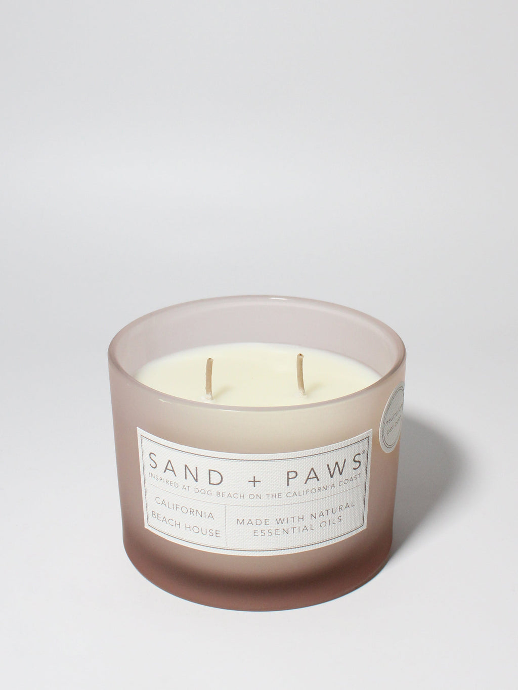 Premium Cozy Sand + Paws California Beach House 12 oz scented candle
