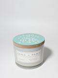 Premium Cozy Sand + Paws Gardenia 12 oz scented candle