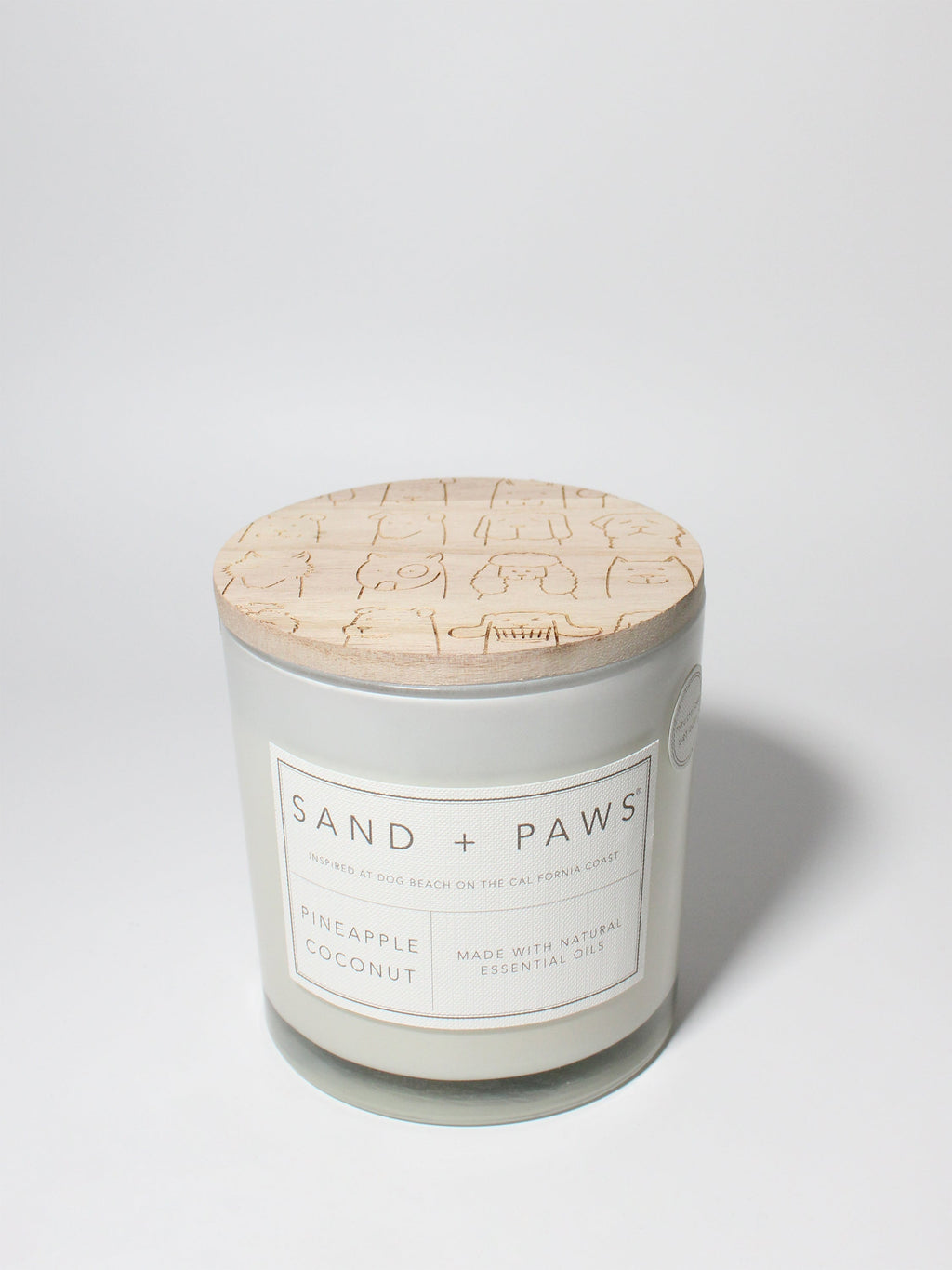 Premium Cozy Sand + Paws Pineapple Coconut 21 oz scented candle