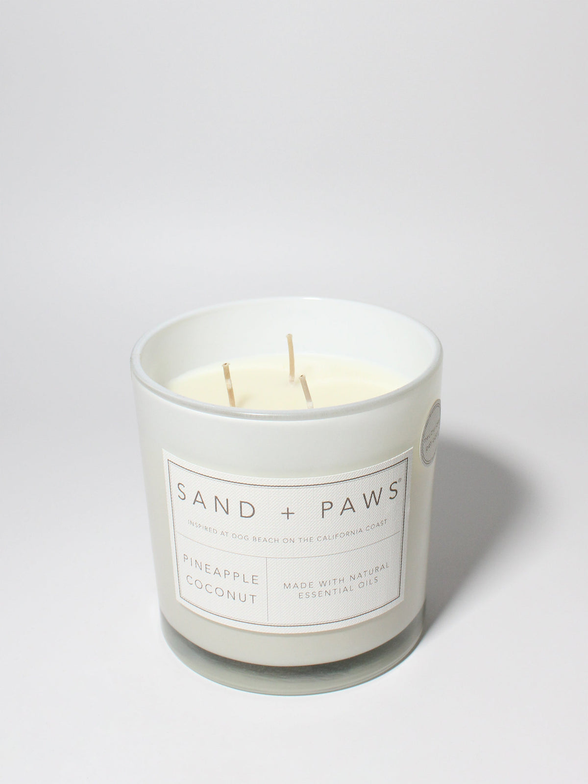 Premium Cozy Sand + Paws Pineapple Coconut 21 oz scented candle