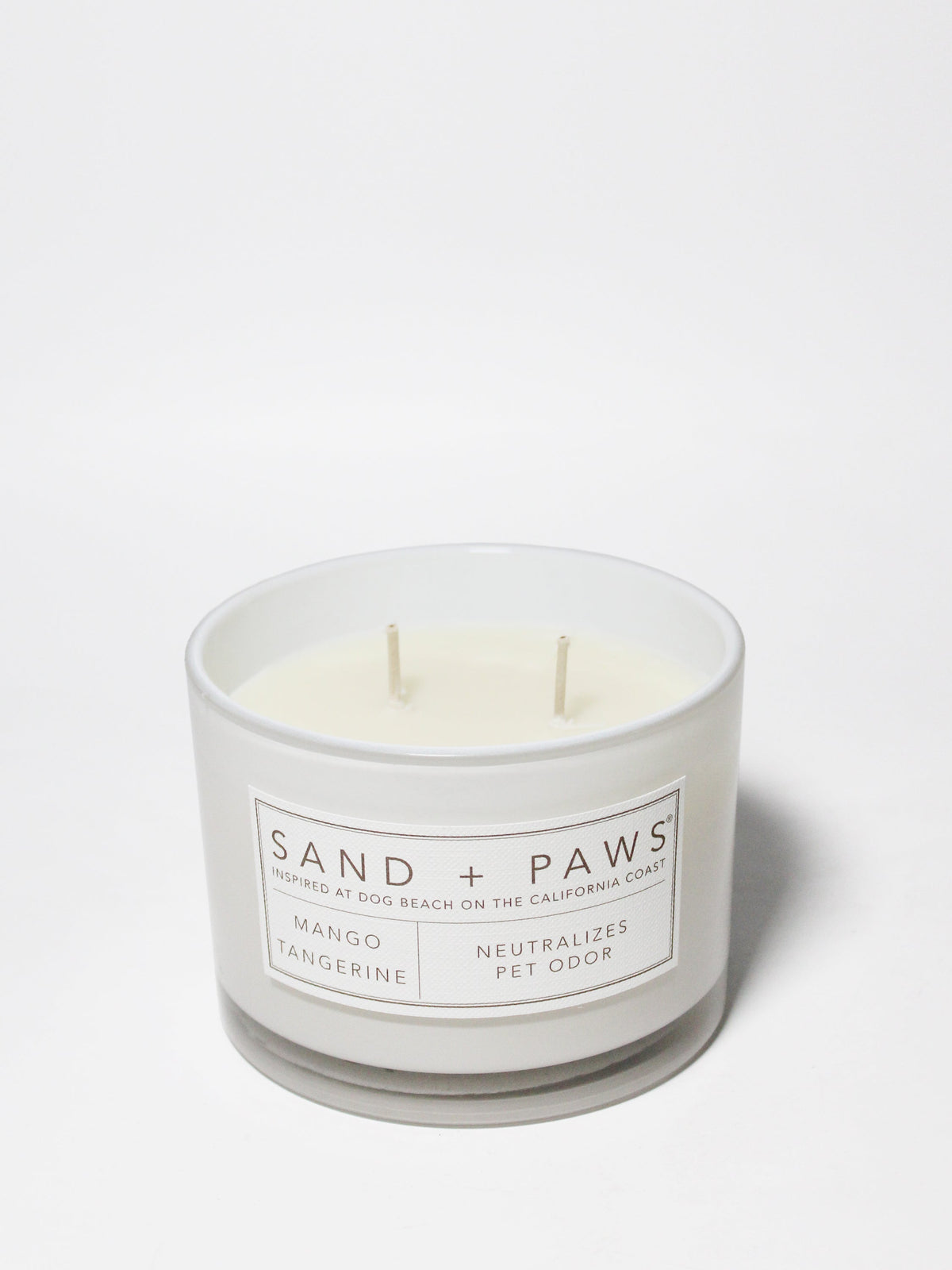 Premium Cozy Sand + Paws Mango Tangerine 12 oz scented candle