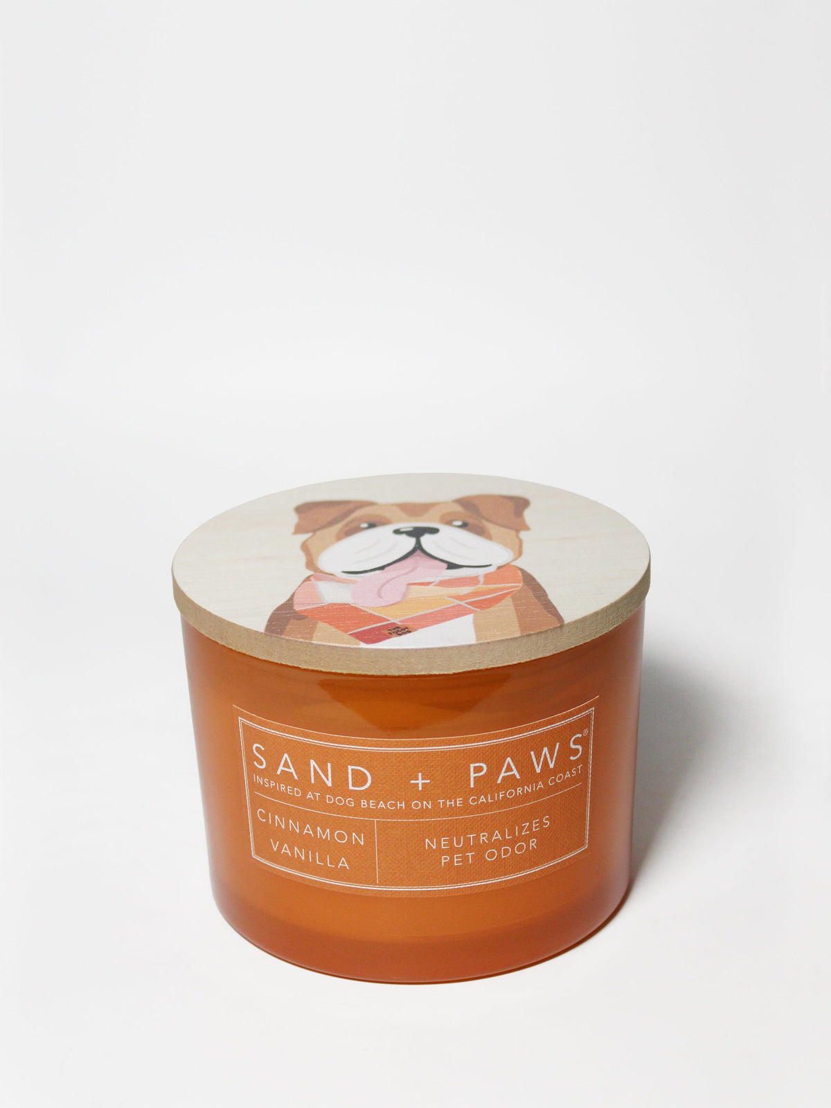 Premium Cozy Sand + Paws Cinnamon Vanilla 12 oz scented candle