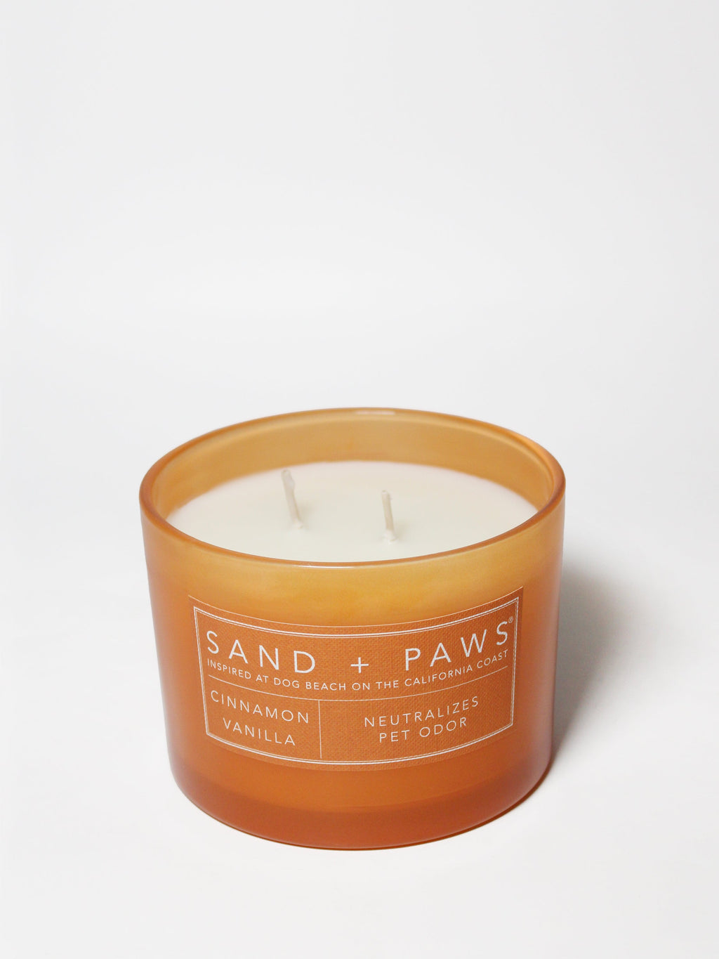 Premium Cozy Sand + Paws Cinnamon Vanilla 12 oz scented candle