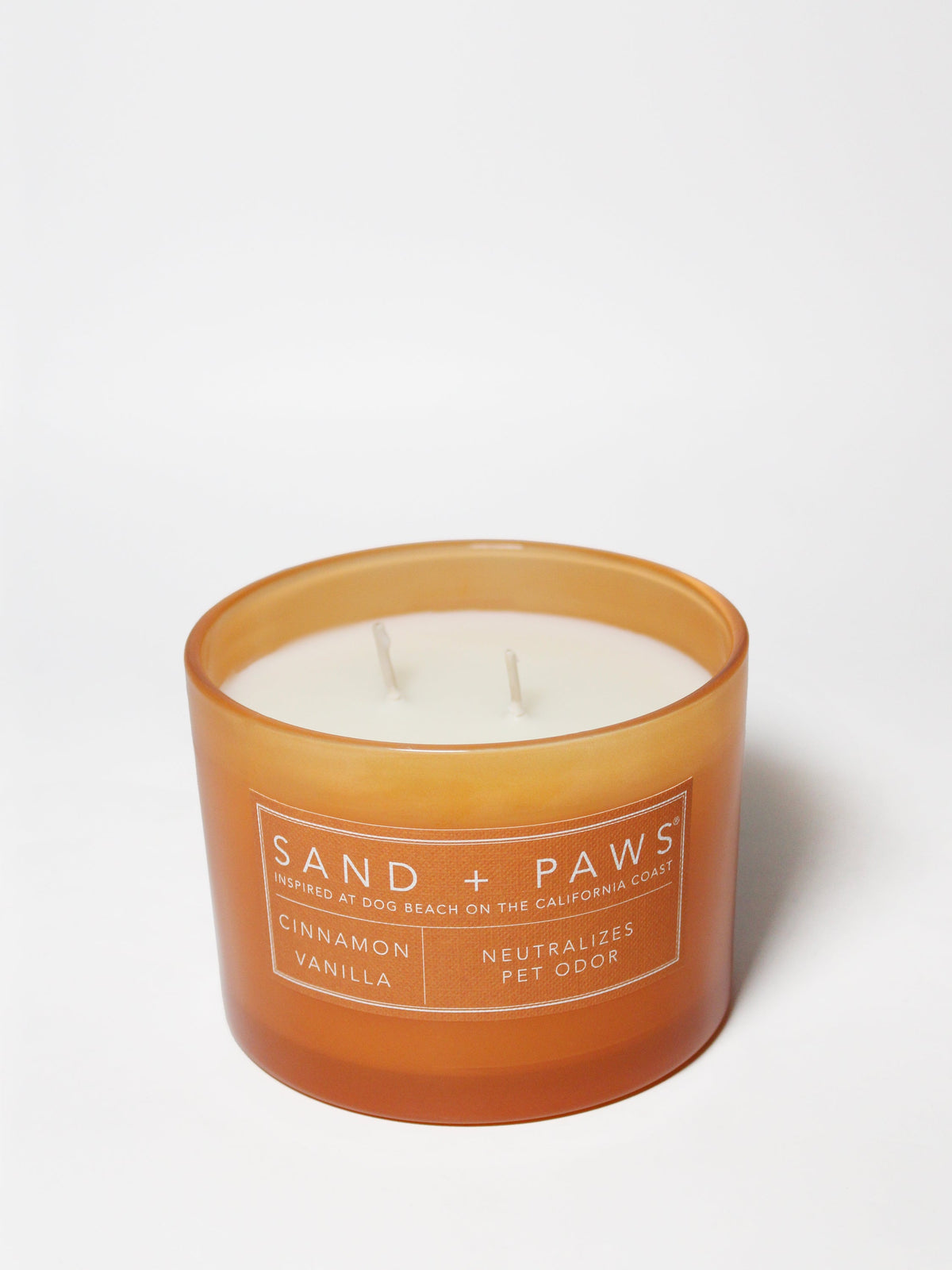 Premium Cozy Sand + Paws Cinnamon Vanilla 12 oz scented candle