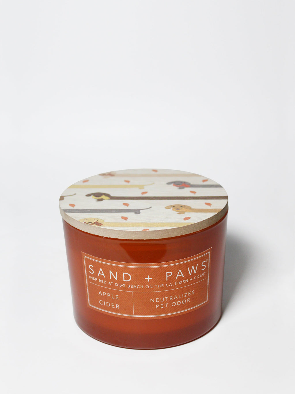 Premium Cozy Sand + Paws Apple Cider 12 oz scented candle