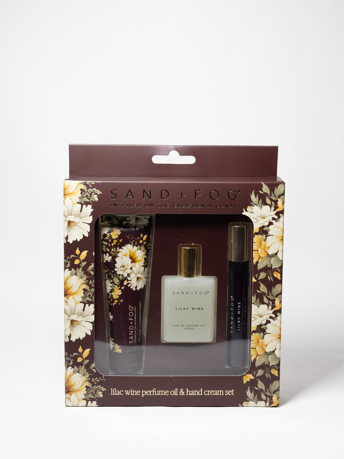 Luxury Signature Hand Cream and Perfume Oil Rollerball Set - Lilac Wine