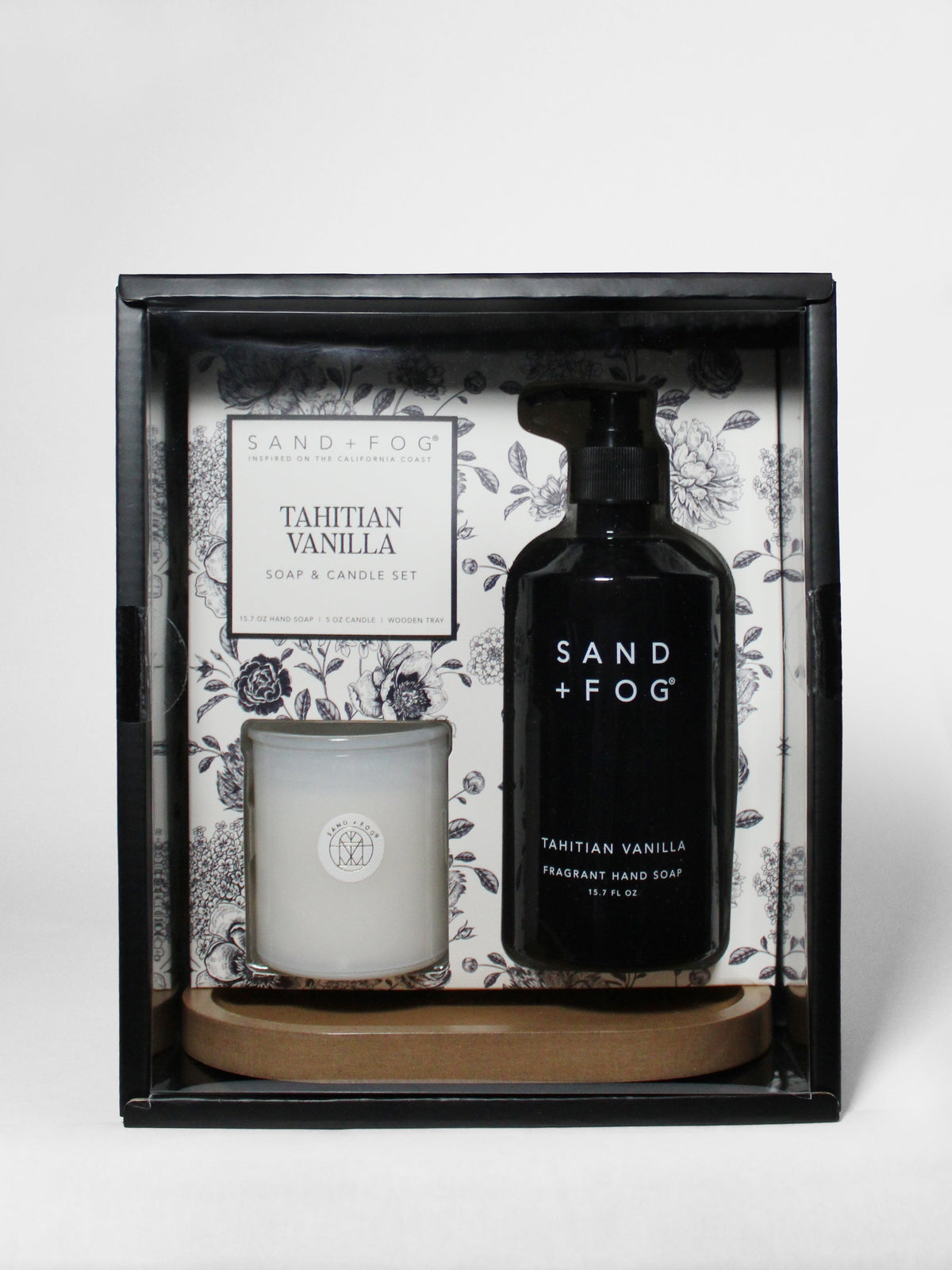 Decorative Gentle Tahitian Vanilla Hand Soap & Candle Set