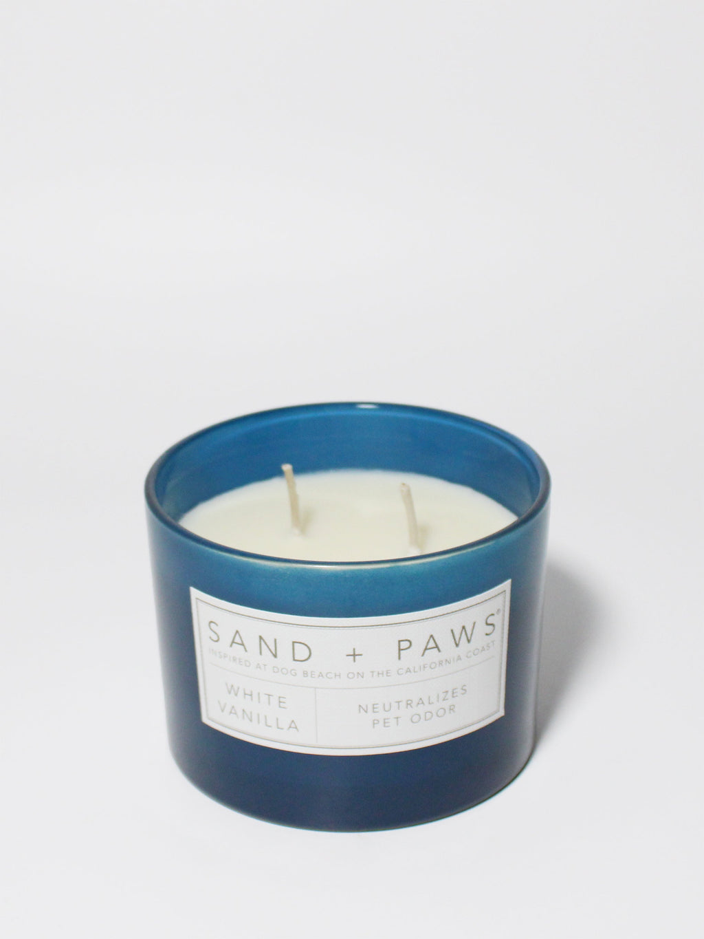 Premium Cozy Sand + Paws White Vanilla 12 oz scented candle