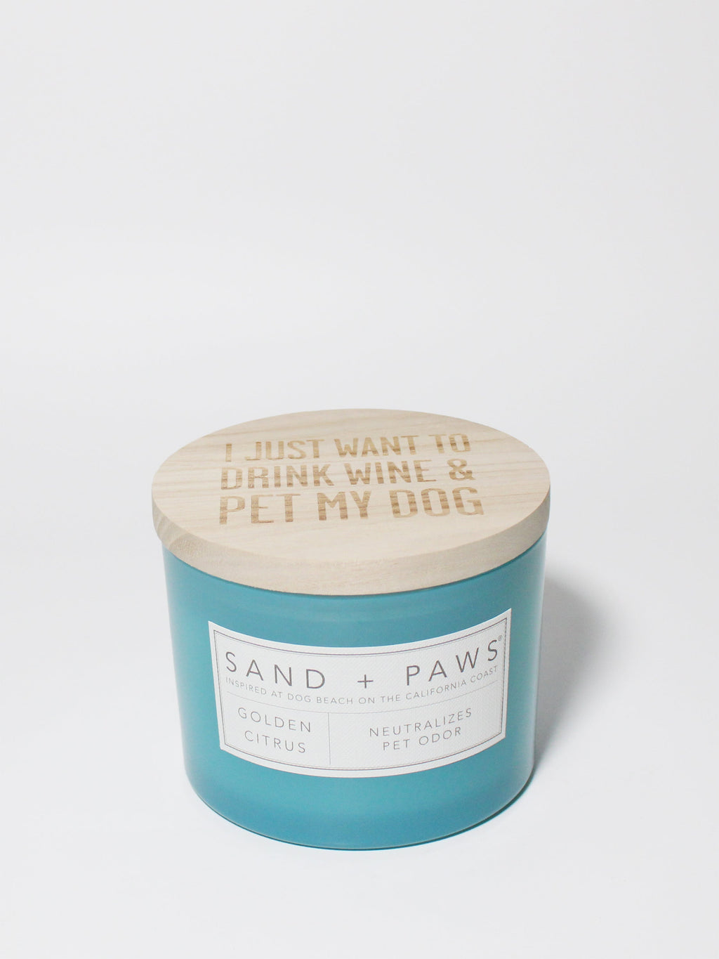 Premium Cozy Sand + Paws Golden Citrus 12 oz scented candle
