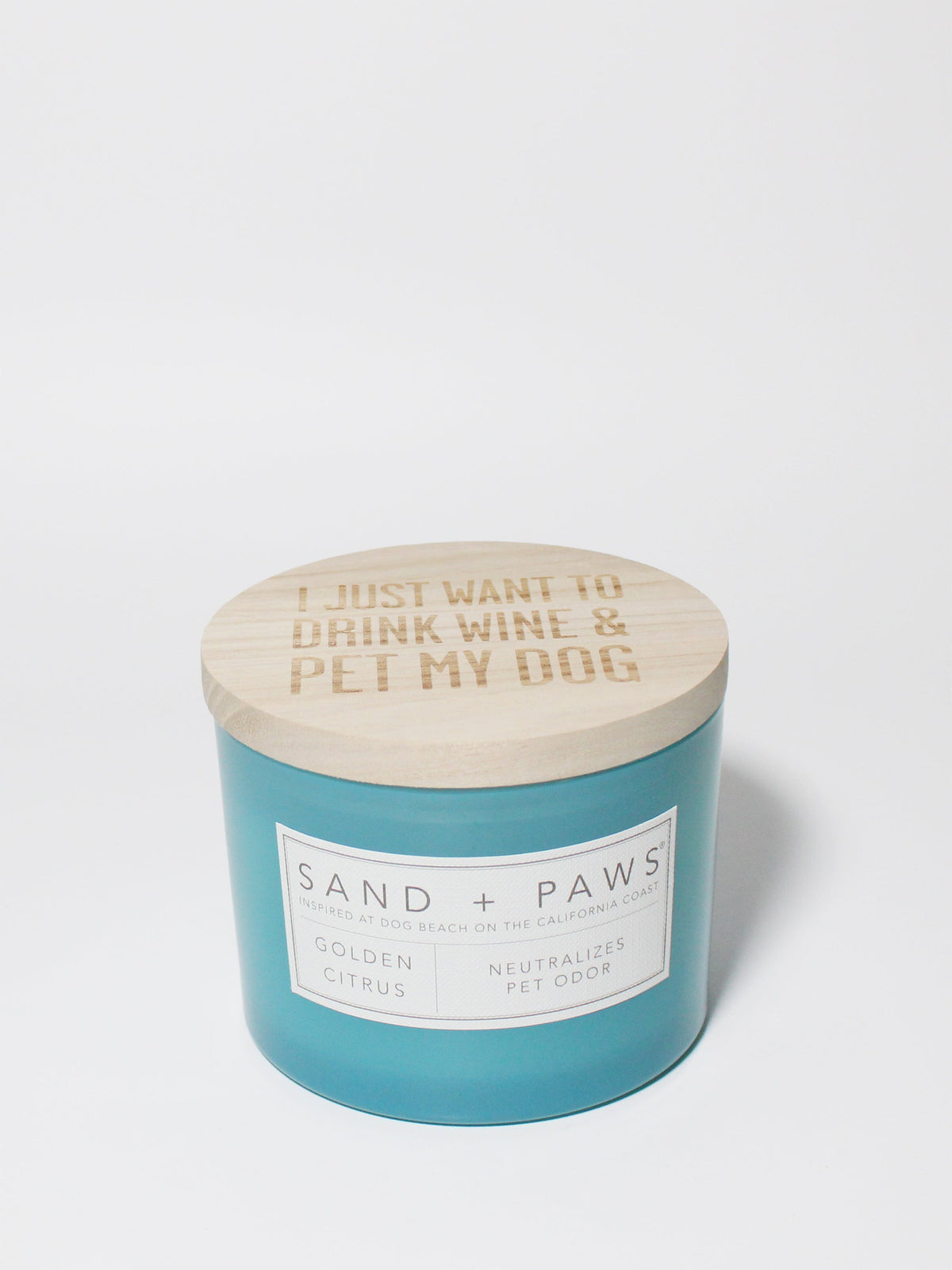 Premium Cozy Sand + Paws Golden Citrus 12 oz scented candle