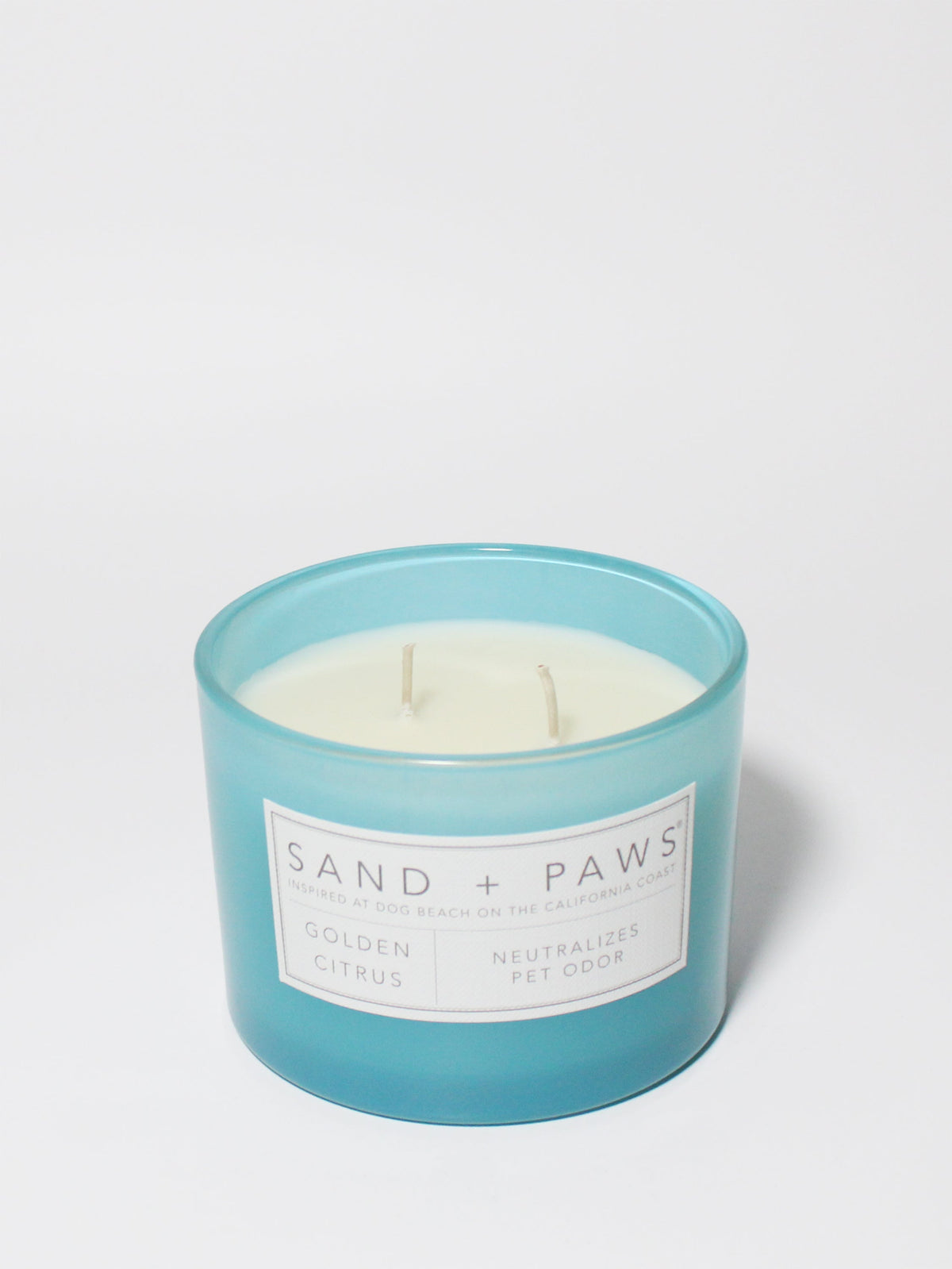 Premium Cozy Sand + Paws Golden Citrus 12 oz scented candle