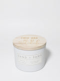 Premium Cozy Sand + Paws Lemon & Red Currant 12 oz scented candle