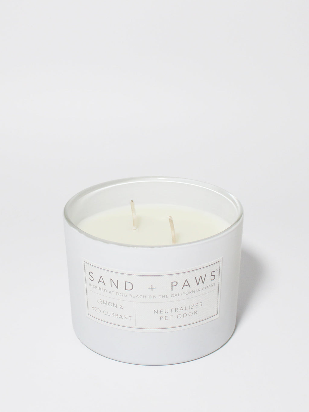Premium Cozy Sand + Paws Lemon & Red Currant 12 oz scented candle
