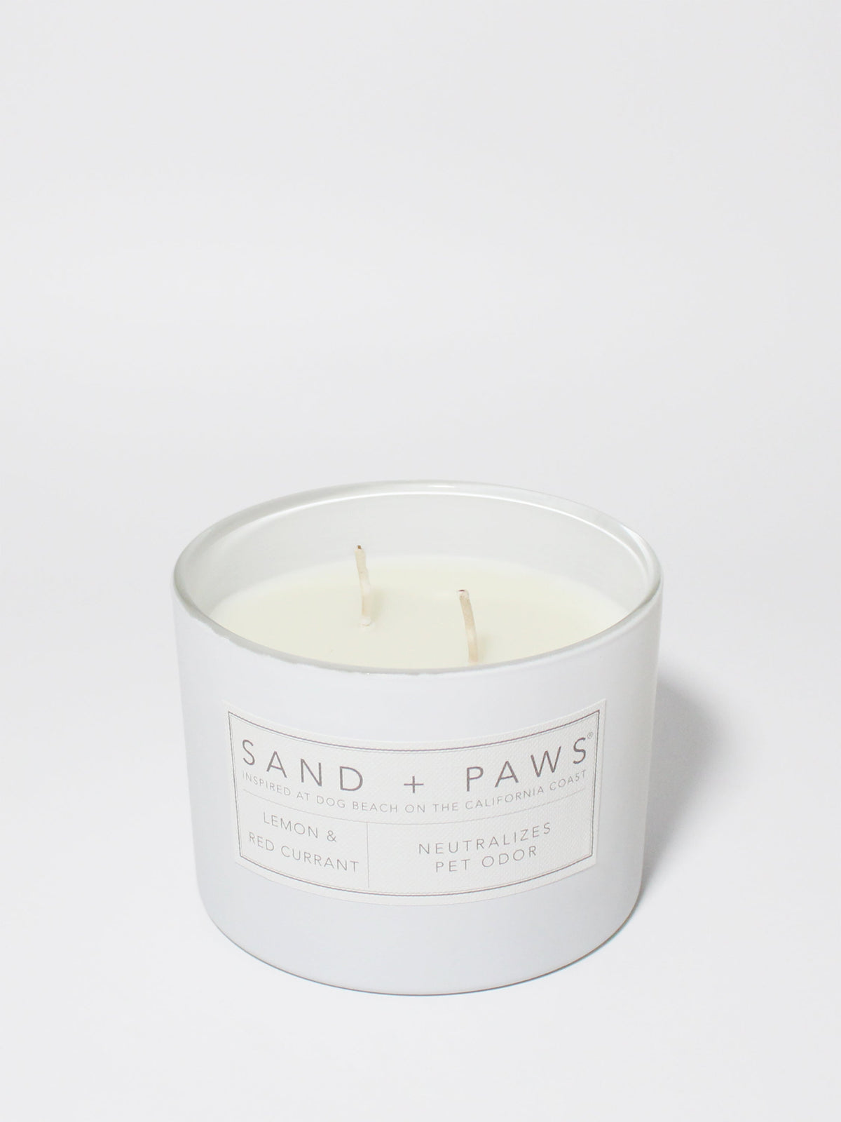 Premium Cozy Sand + Paws Lemon & Red Currant 12 oz scented candle