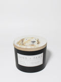Premium Cozy Sand + Paws White Vanilla 12 oz scented candle