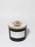 Premium Cozy Sand + Paws Teakwood 12 oz scented candle