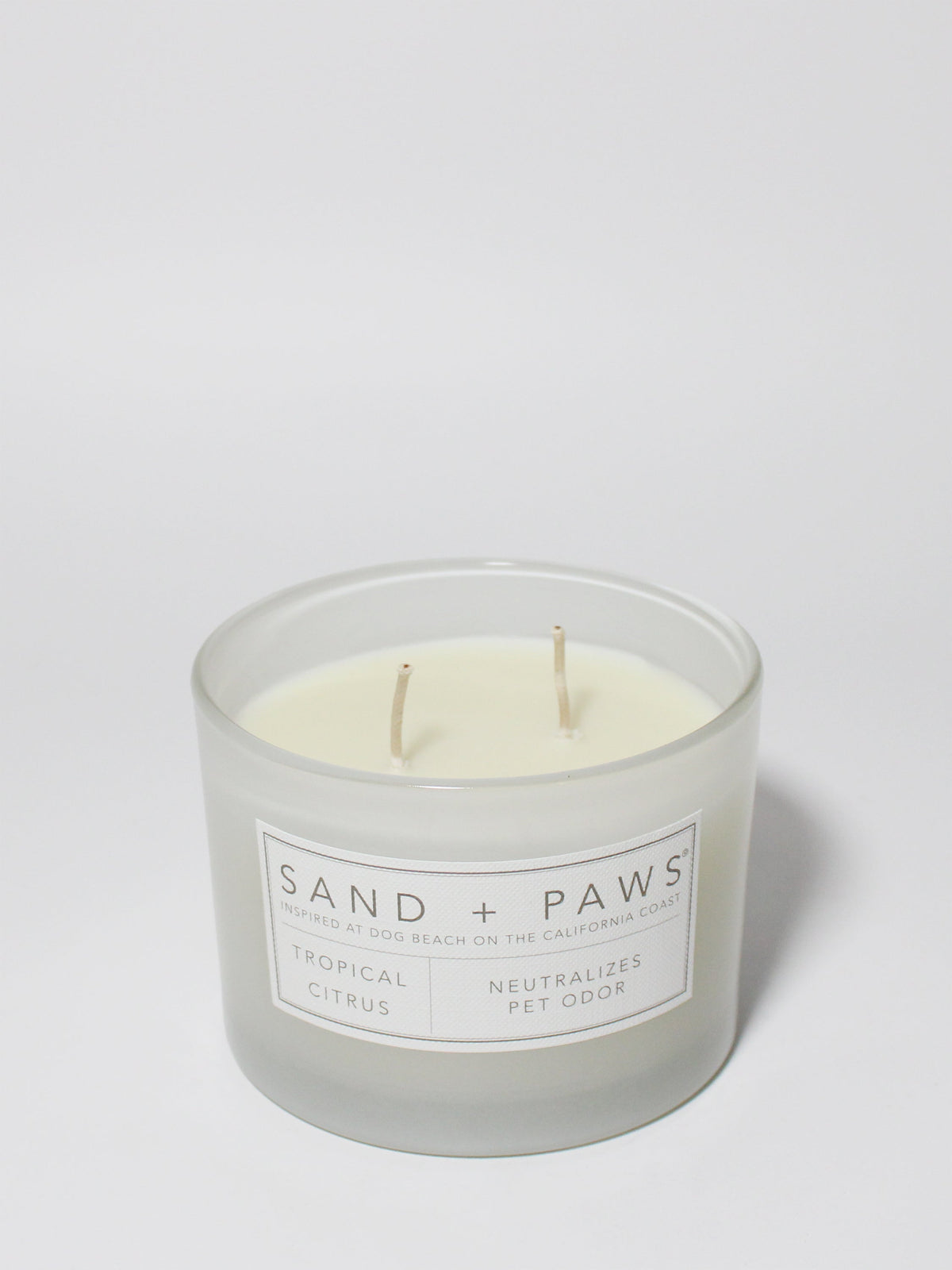 Premium Cozy Sand + Paws Tropical Citrus 12 oz scented candle