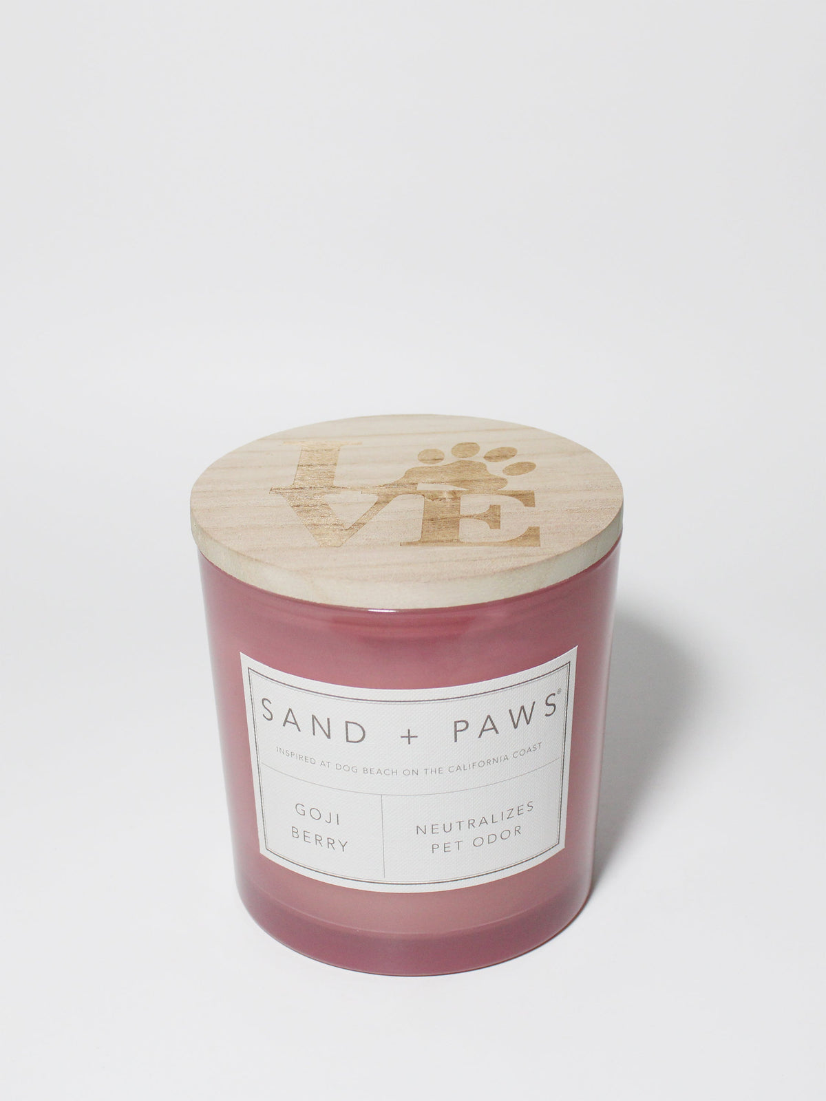 Premium Cozy Sand + Paws Goji Berry 21 oz scented candle