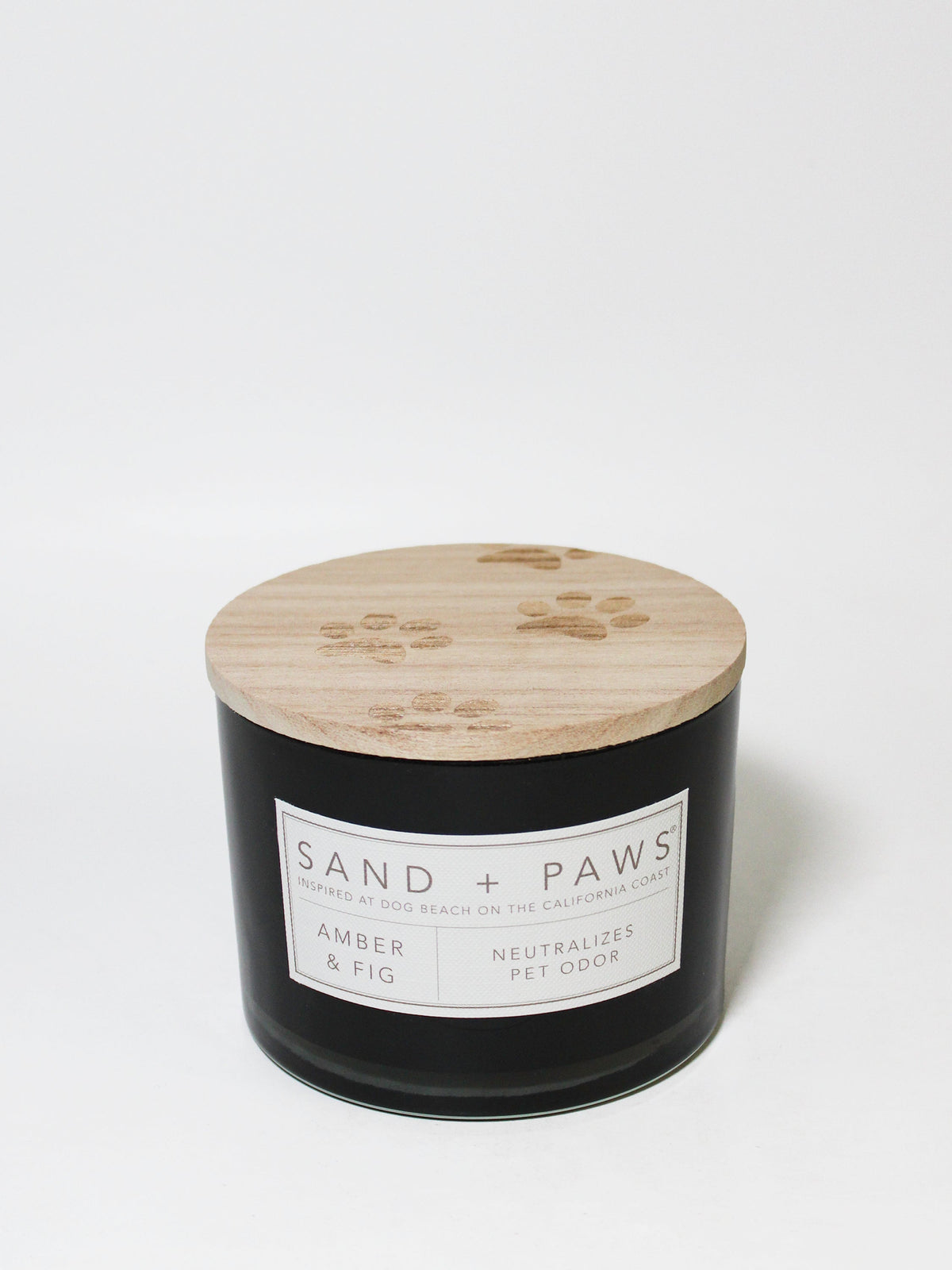 Premium Cozy Sand + Paws Amber & Fig 12 oz scented candle