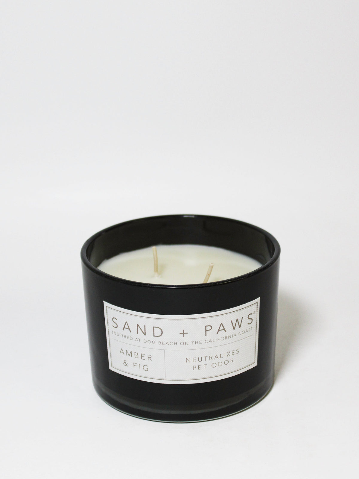 Premium Cozy Sand + Paws Amber & Fig 12 oz scented candle