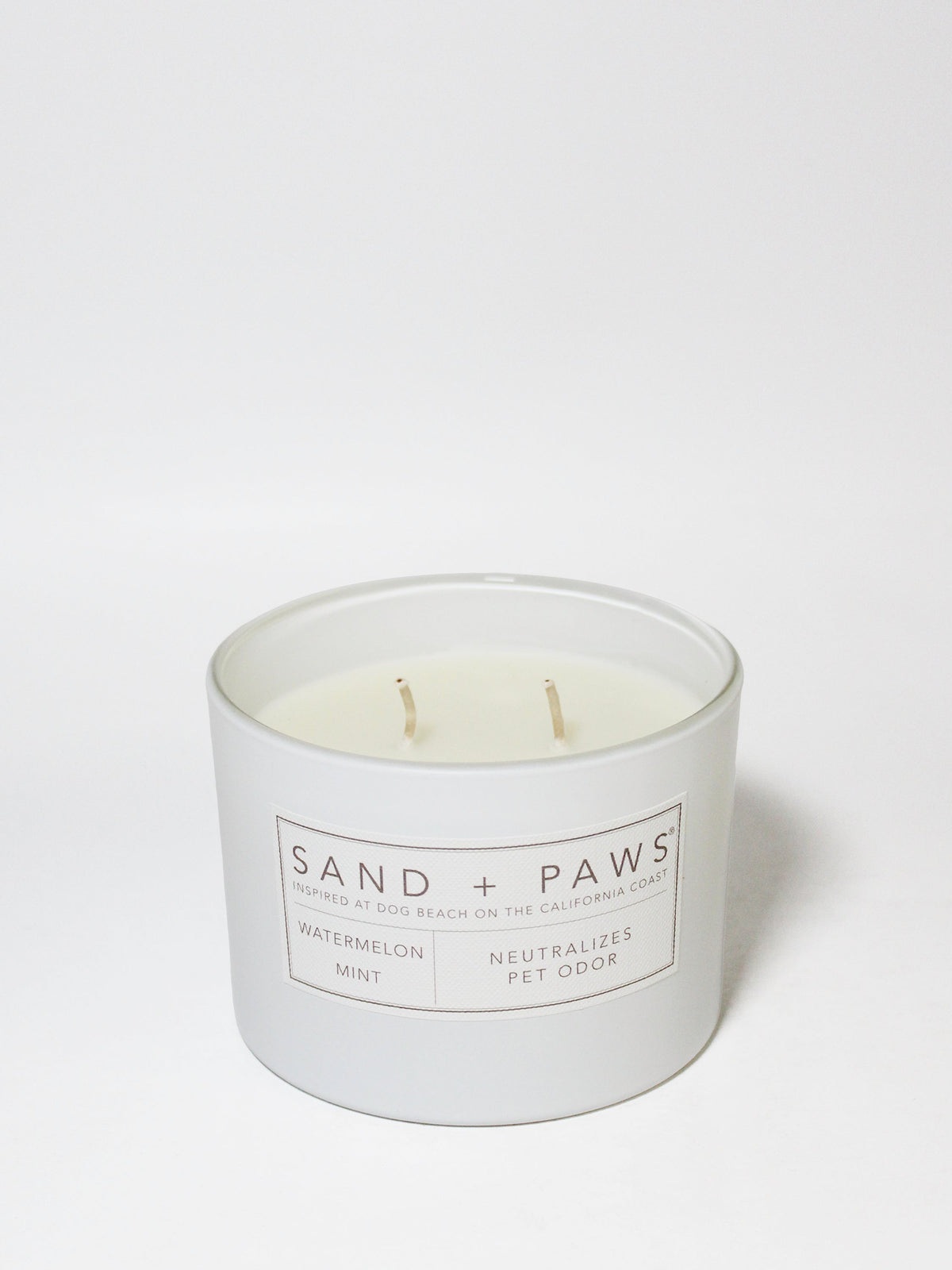 Premium Cozy Sand + Paws Watermelon Mint 12 oz scented candle