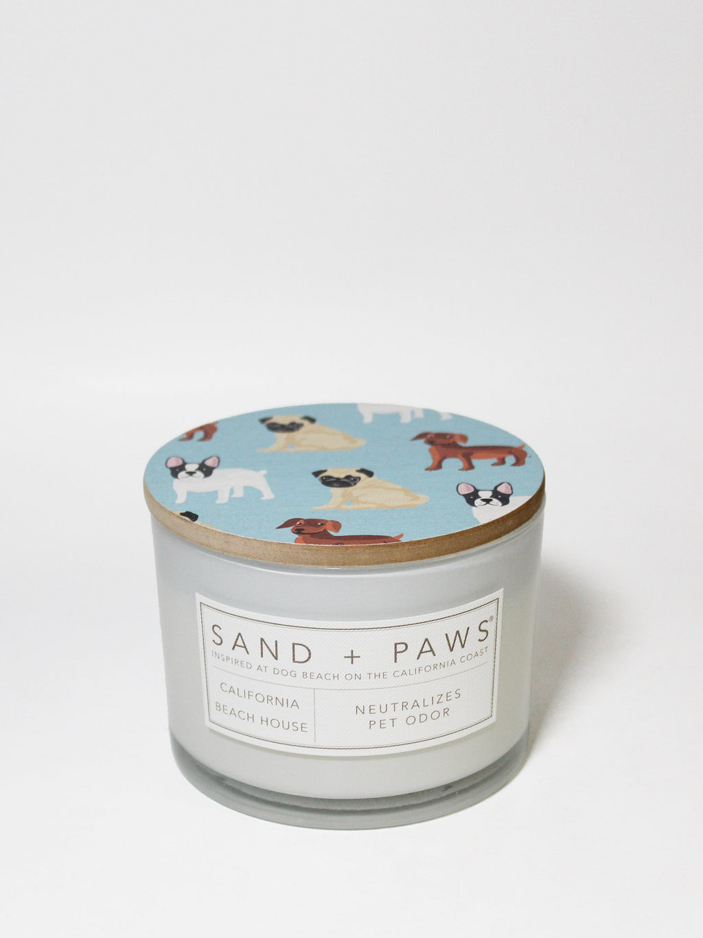 Premium Cozy Sand + Paws California Beach House 12 oz scented candle