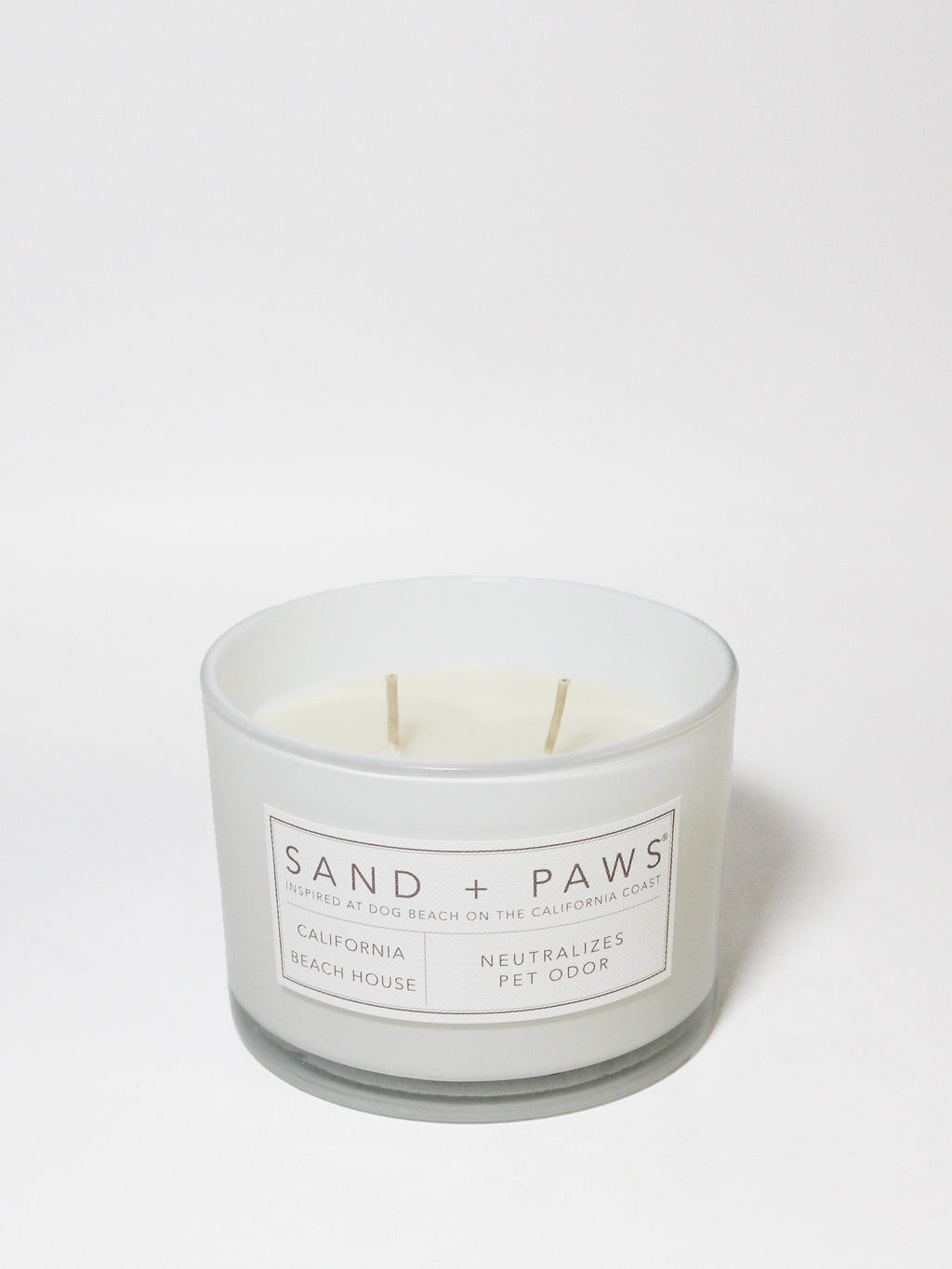 Premium Cozy Sand + Paws California Beach House 12 oz scented candle