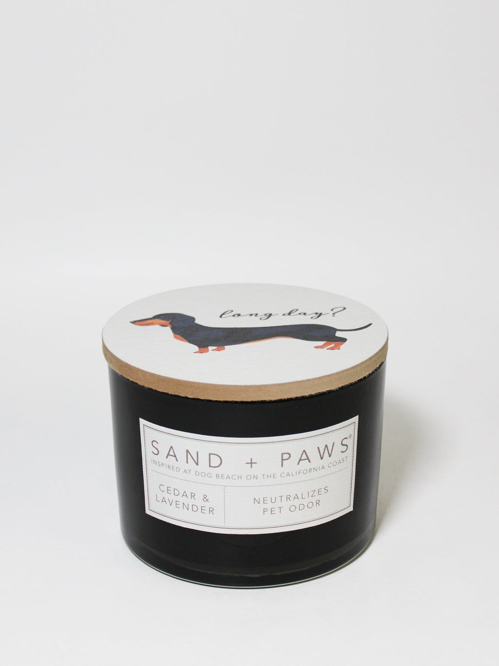 Premium Cozy Sand + Paws Cedar & Lavender 12 oz scented candle