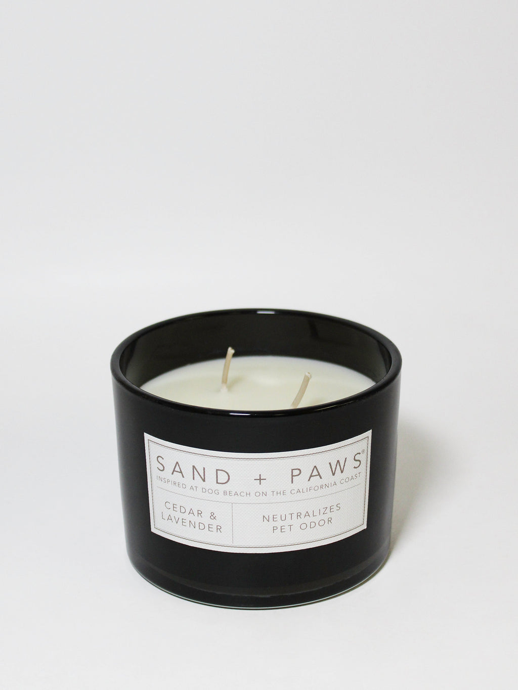 Premium Cozy Sand + Paws Cedar & Lavender 12 oz scented candle