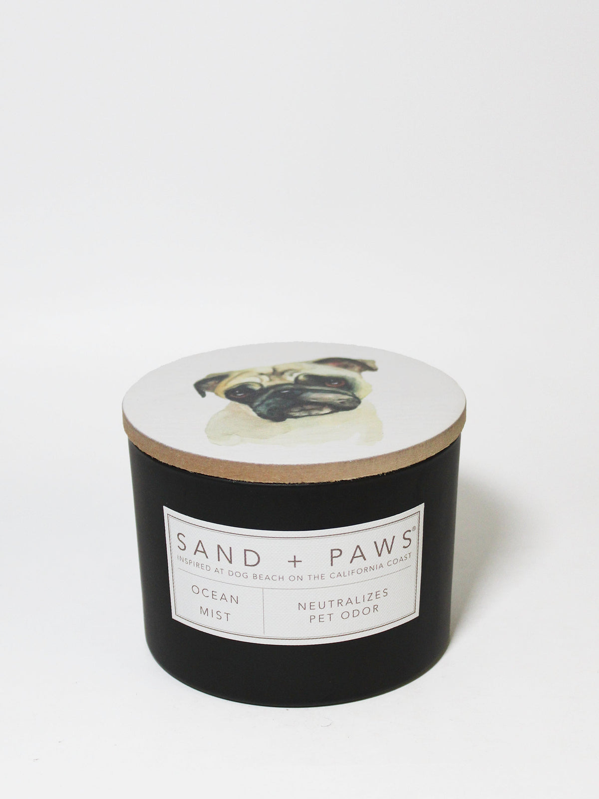 Premium Cozy Sand + Paws Ocean Mist 12 oz scented candle