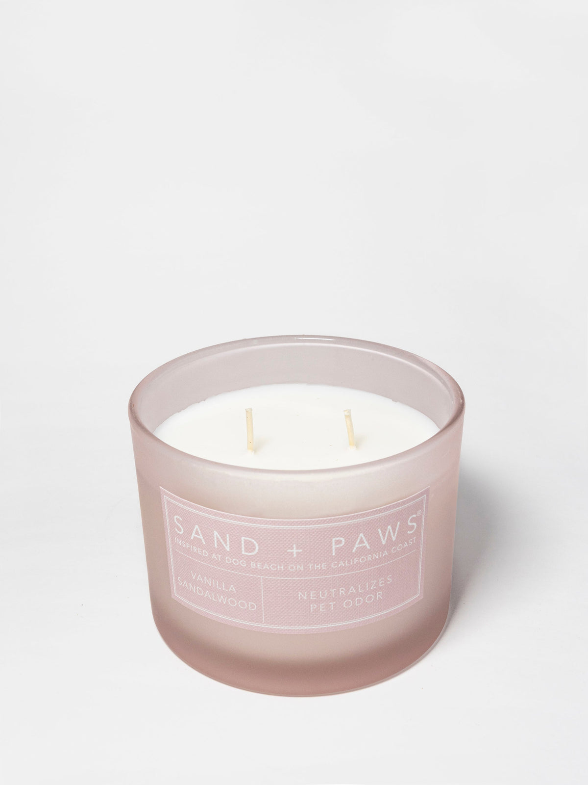 Premium Cozy Sand + Paws Vanilla Sandalwood 12 oz scented candle