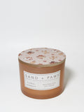 Premium Cozy Sand + Paws Floral Bamboo 12 oz scented candle