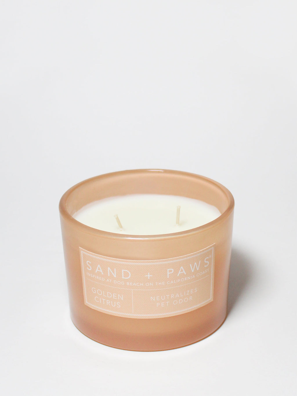 Premium Cozy Sand + Paws Golden Citrus 12 oz scented candle