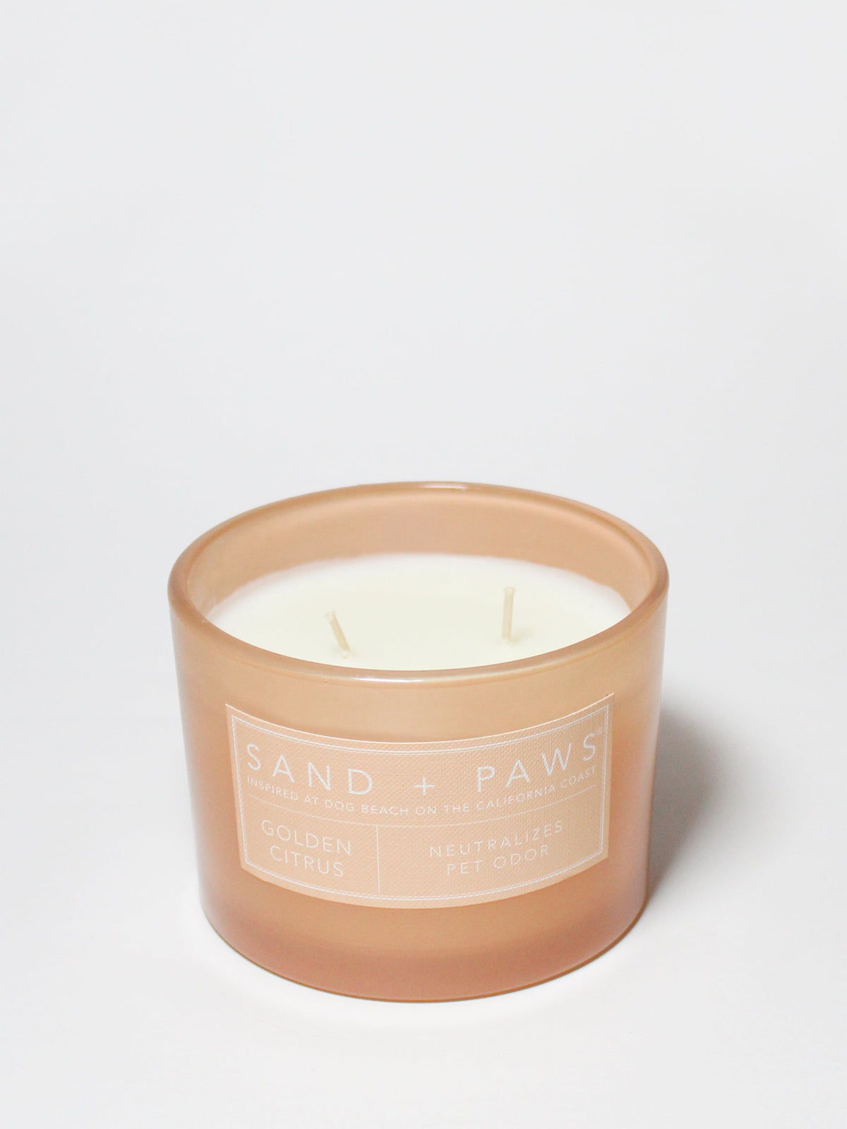Premium Cozy Sand + Paws Golden Citrus 12 oz scented candle