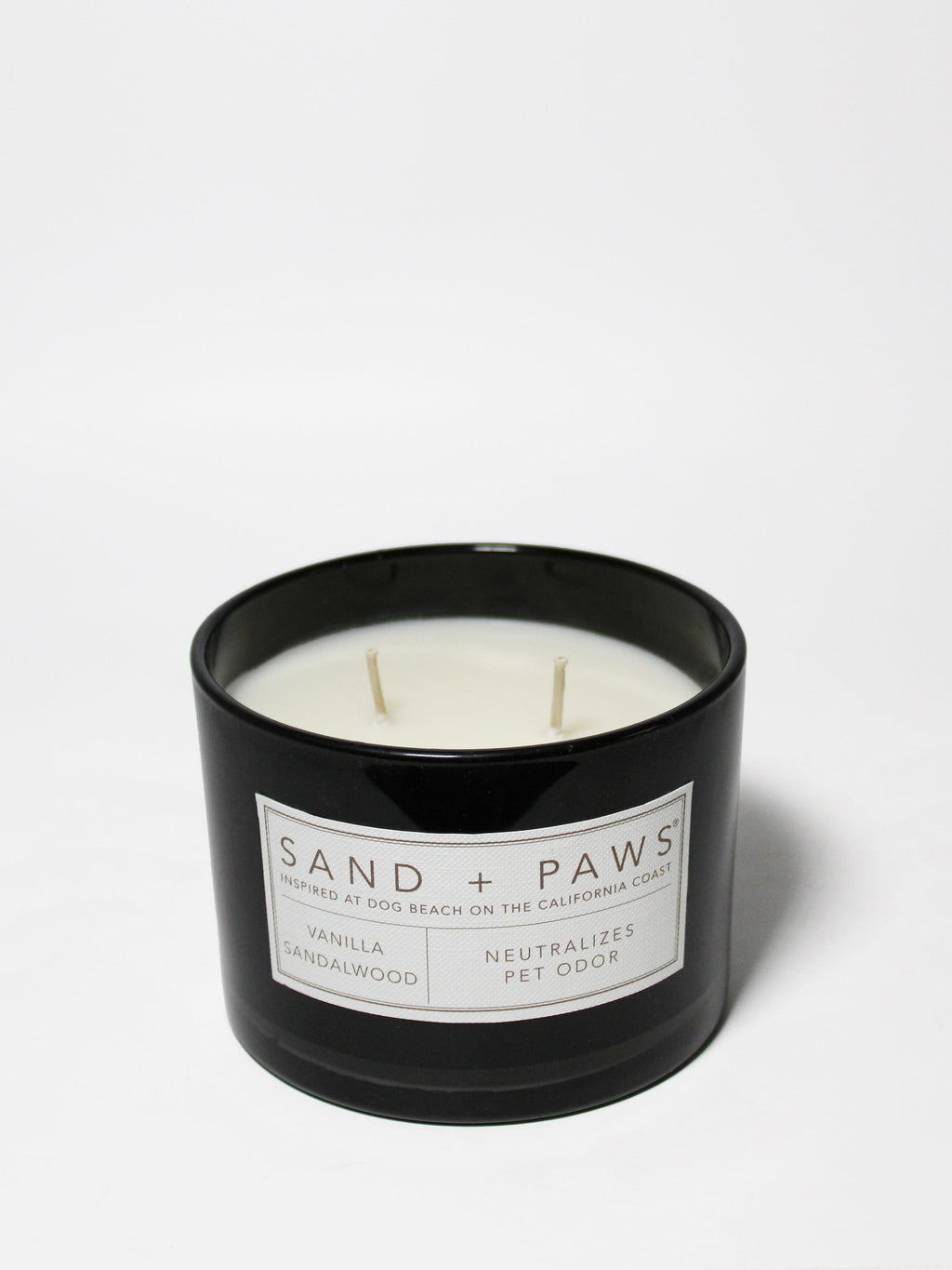 Premium Cozy Sand + Paws Vanilla Sandalwood 12 oz scented candle