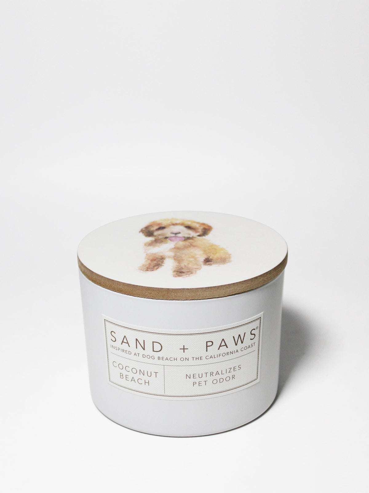 Premium Cozy Sand + Paws Coconut Beach 12 oz scented candle