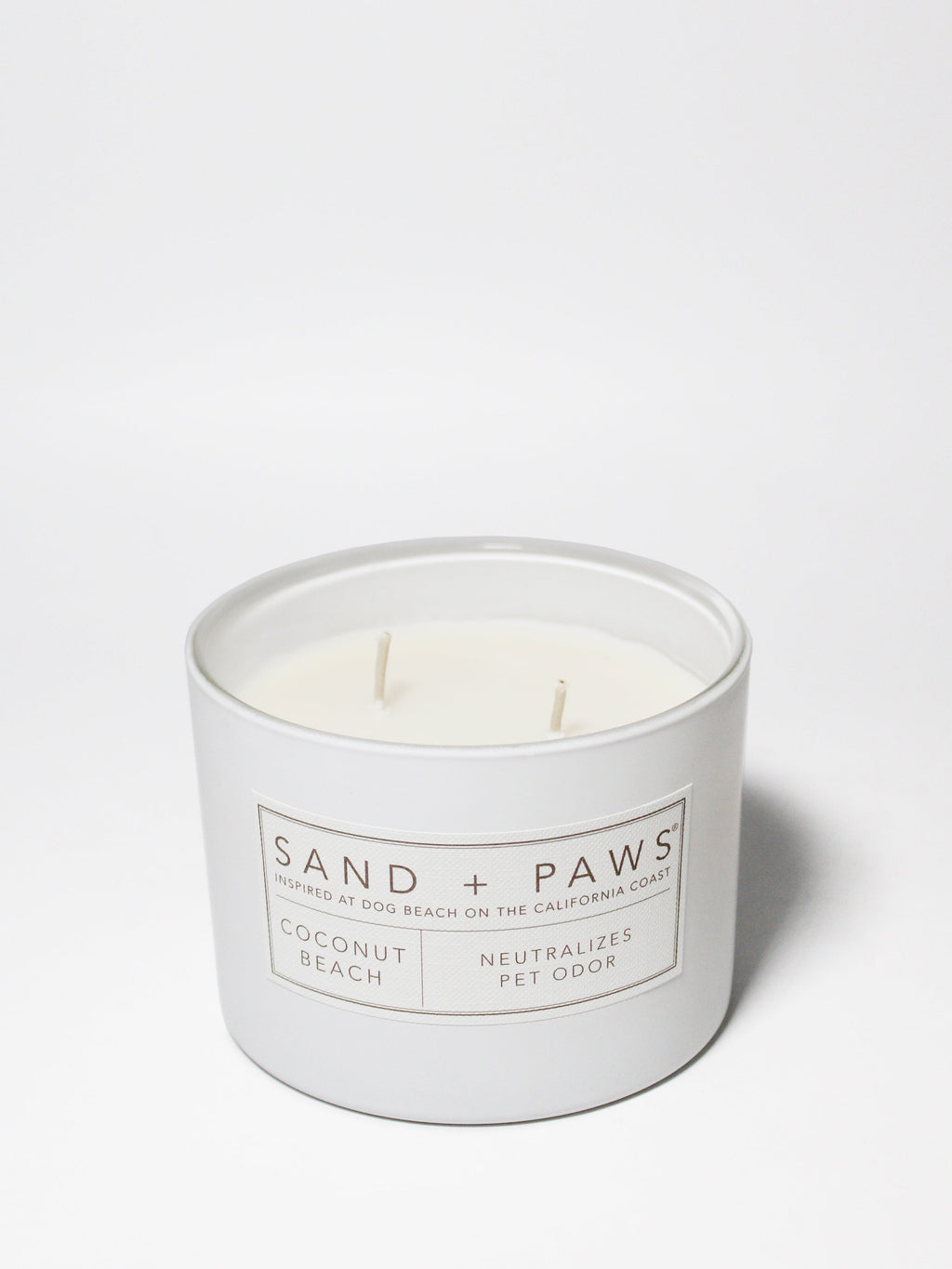 Premium Cozy Sand + Paws Coconut Beach 12 oz scented candle