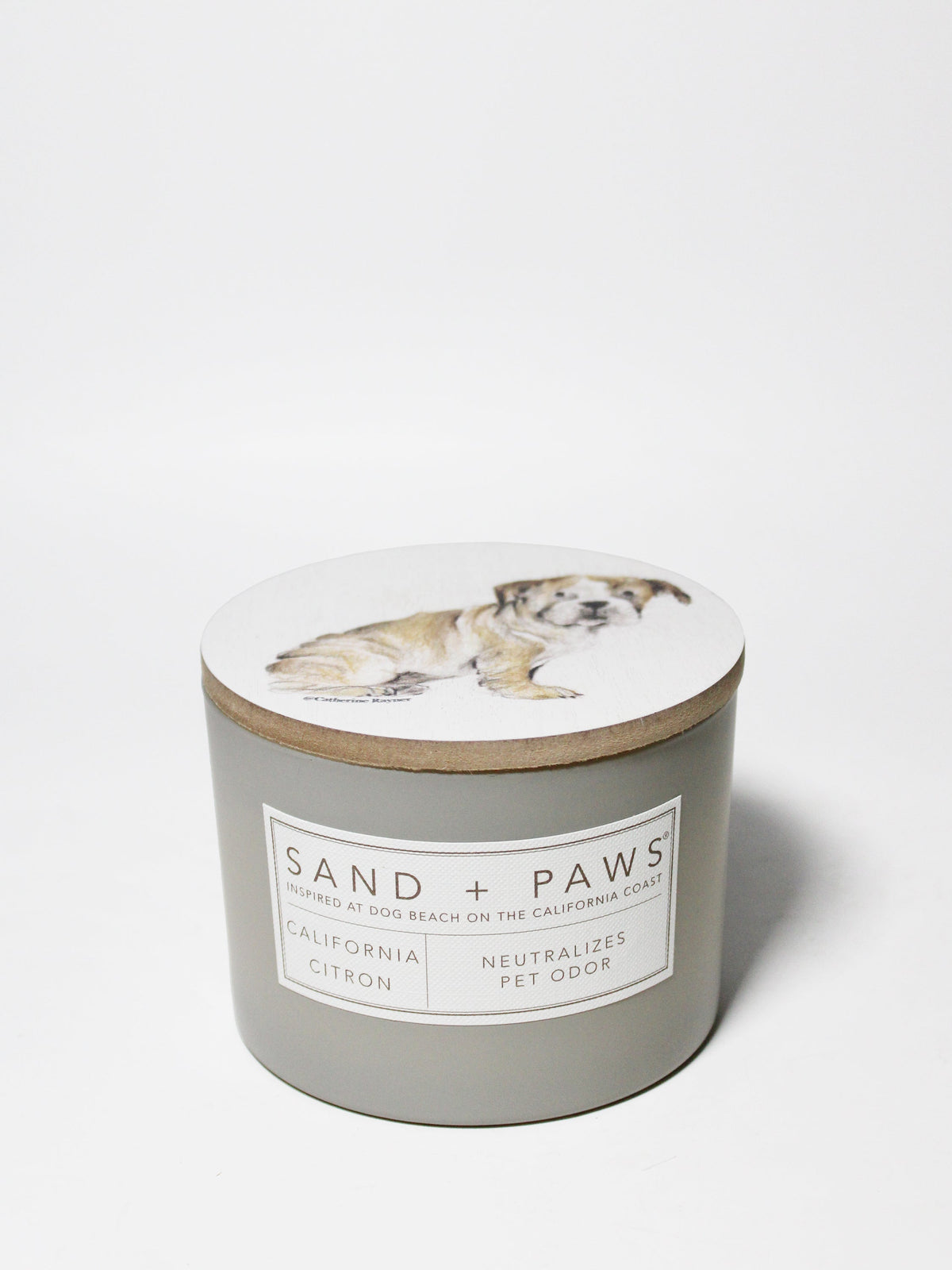 Premium Cozy Sand + Paws California Citron 12 oz scented candle