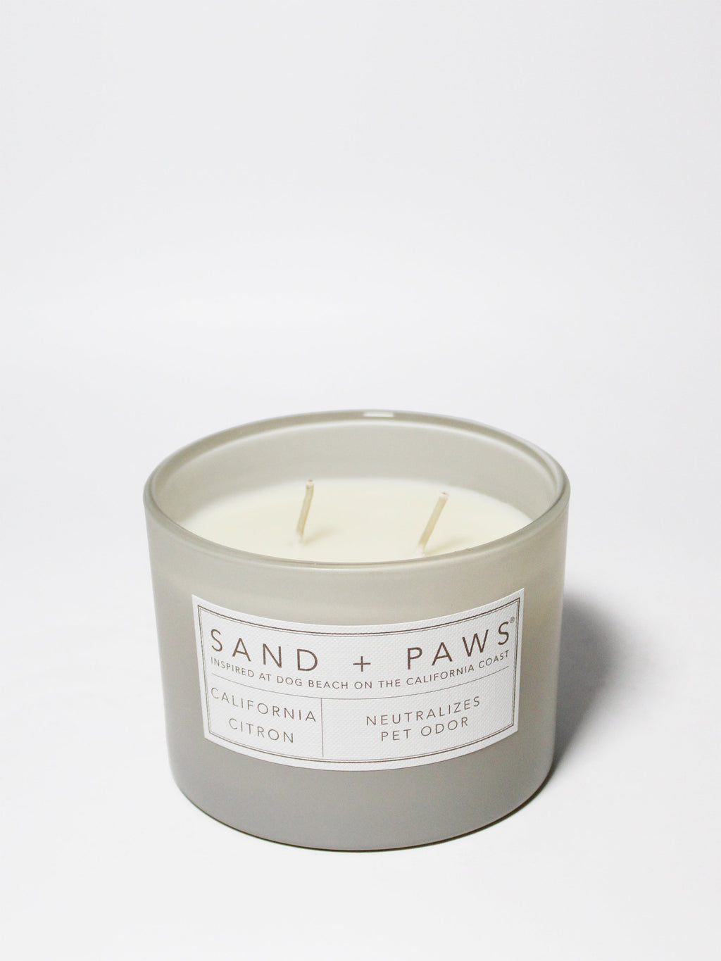 Premium Cozy Sand + Paws California Citron 12 oz scented candle