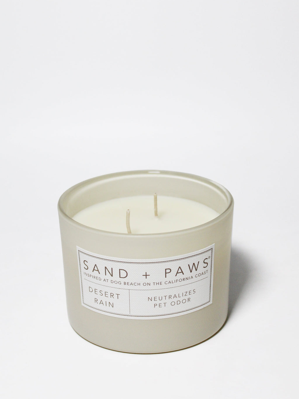 Premium Cozy Sand + Paws Desert Rain 12 oz scented candle